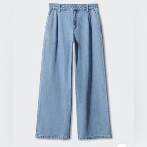Mango wide leg pleated Jean